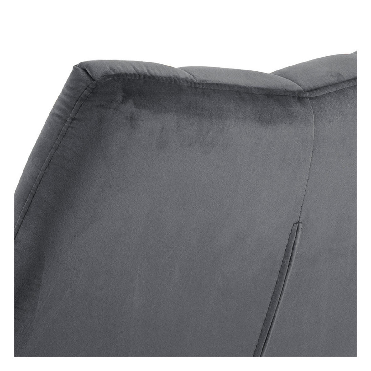 SESSEL, Paris, Grau, Stoff, 73 x 76 x 89 cm - Grau, Textil/Metall (73/89/76cm) - ebuy24