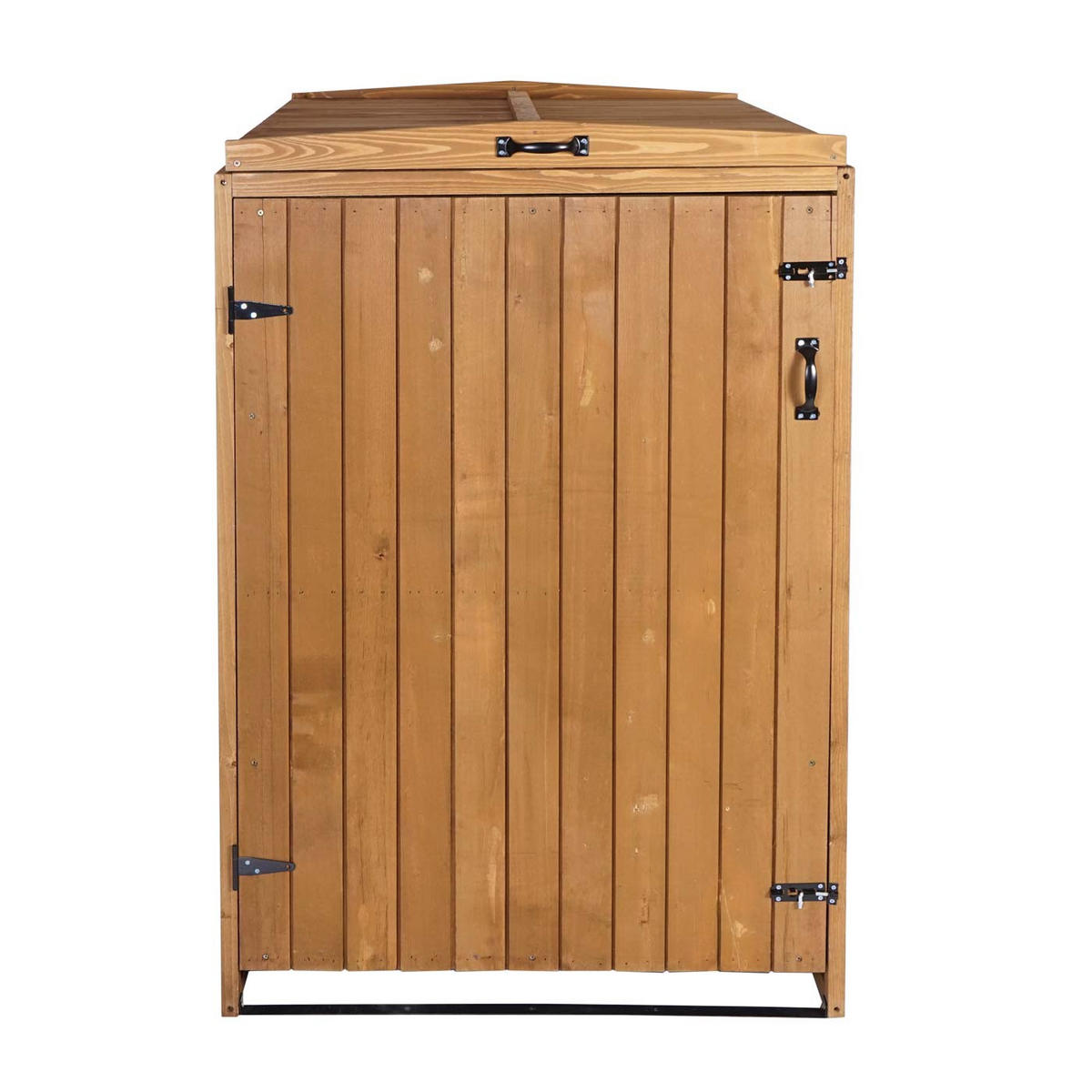 MÜLLTONNENBOX XL 1er-/2er HxBxT 126x79,5x98cm Braun Holz - Braun, Holz (79.5/126/98cm) - PROREGAL