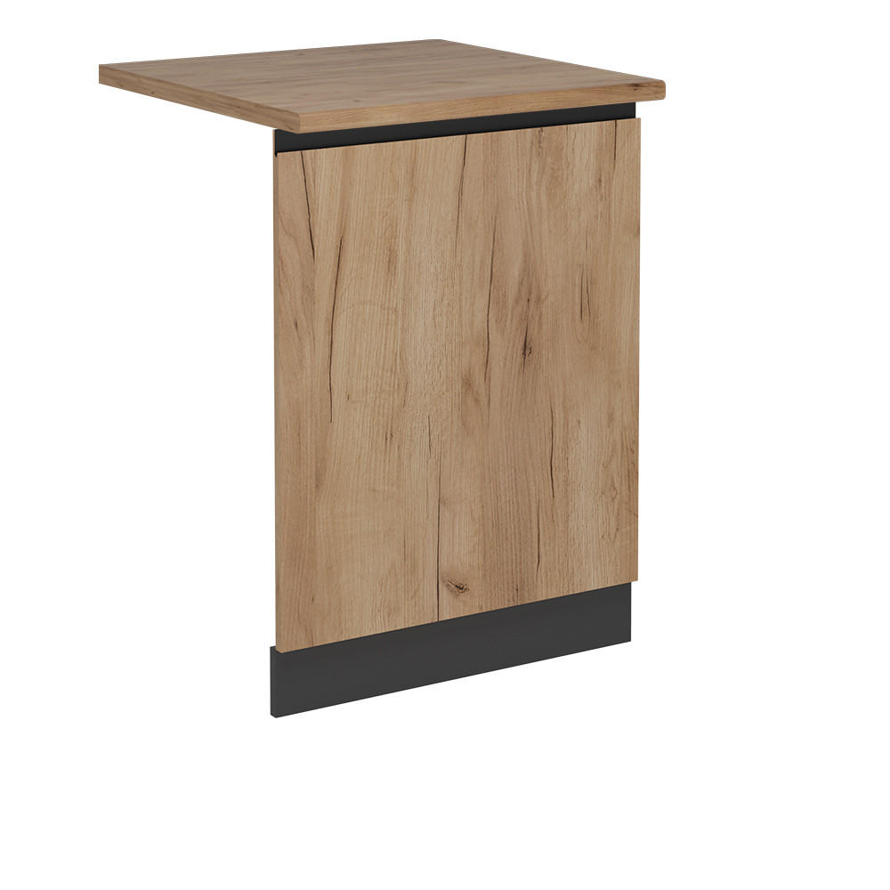 DISKMASKINENS FRONTPANEL R-Line Goldkraft ek 60 cm , AP Oak Honungsek, Antracit 81.8/60/60 cm