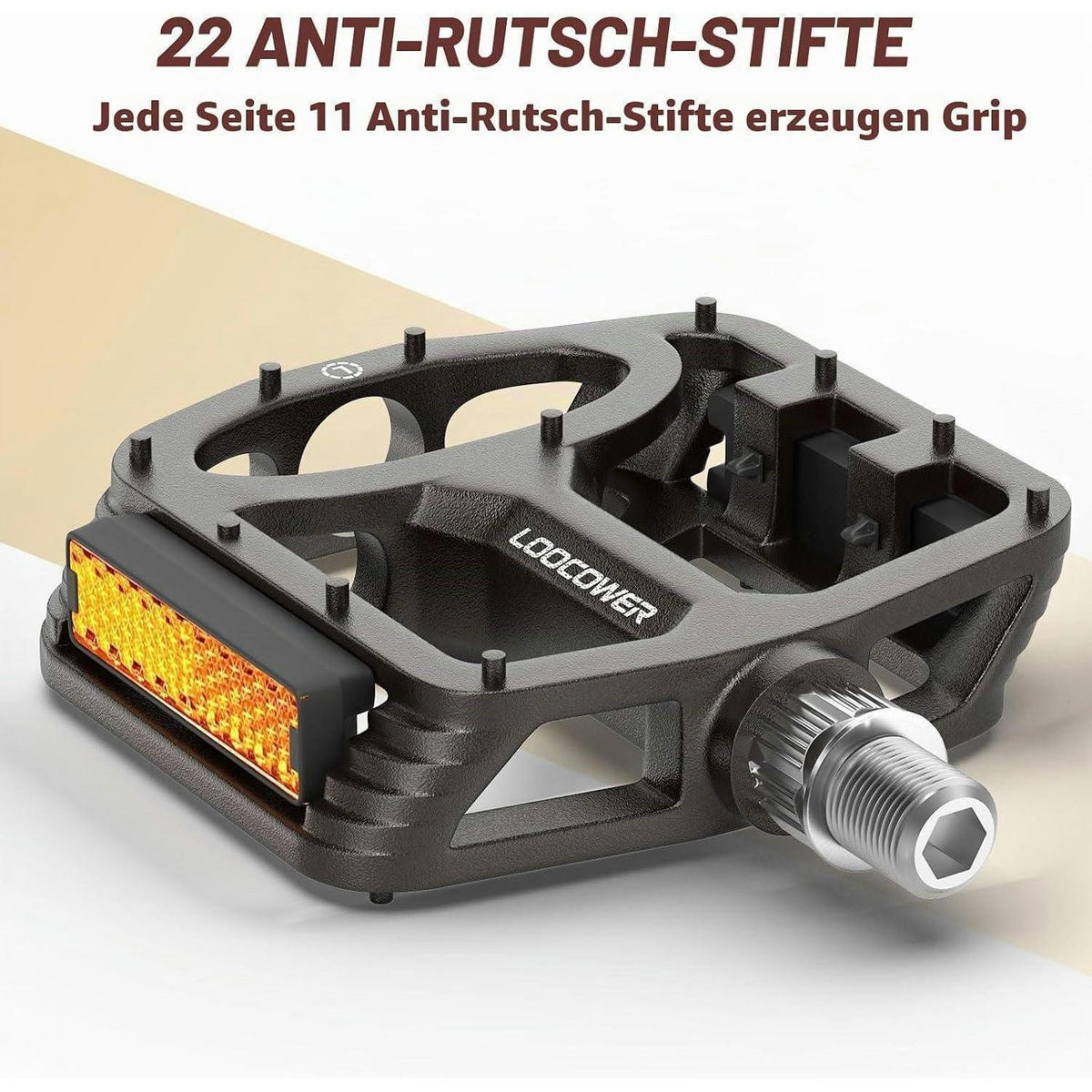 FAHRRADPEDALE Aluminium Plattform Schwarz mit Reflektoren - Schwarz, Metall (10/1.5/12cm)