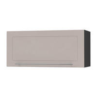 KLAPPHÄNGESCHRANK Kvantum W4B/80 Schwarz / Kaschmir Matt 80 / 32,5 / 36cm - Kaschmir/Schwarz, Holz/Holzwerkstoff (80/36/32.5cm) - Feldmann-Wohnen