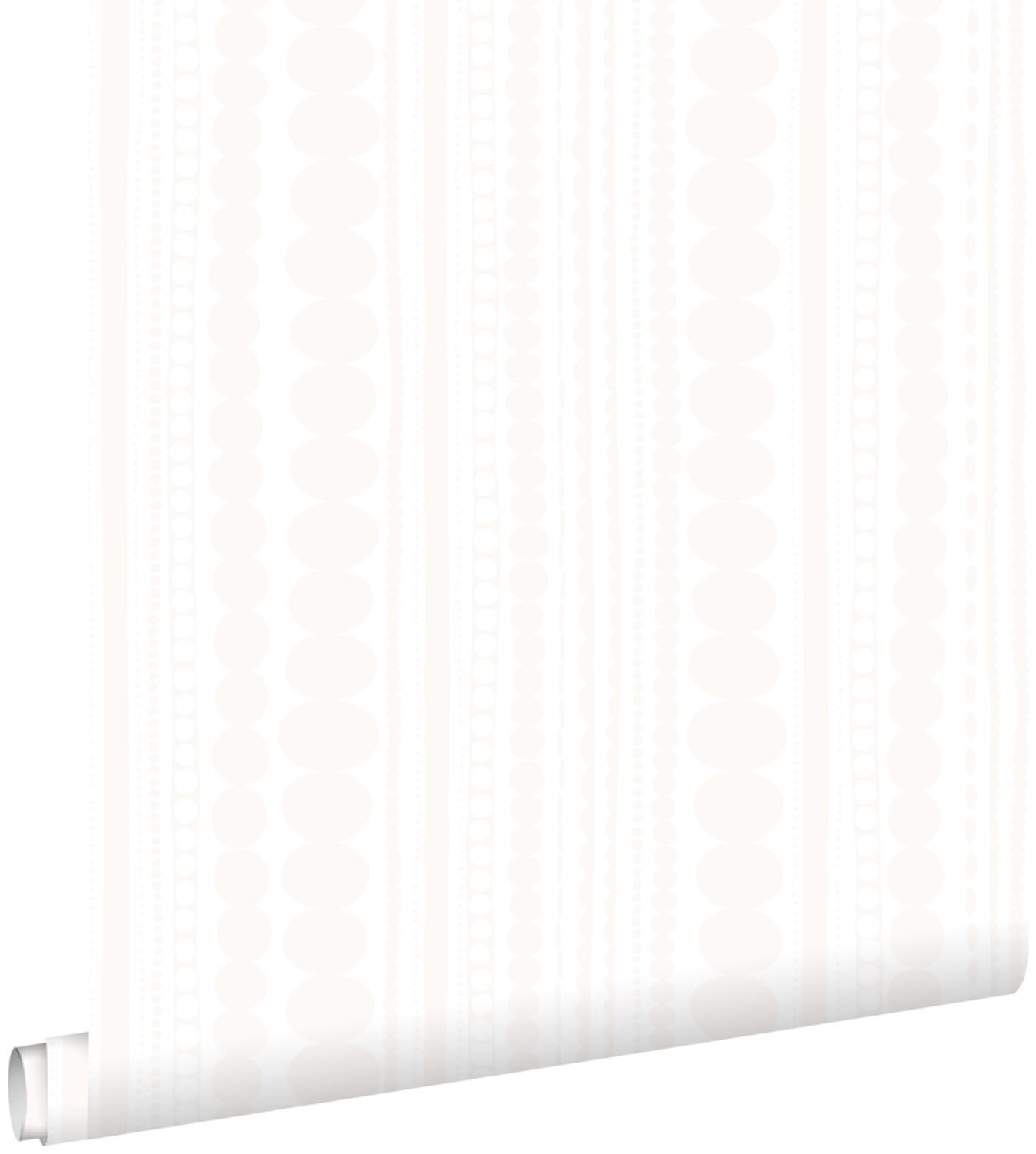 TAPETE Perlen 53 cm x 10.05 m - Weiß, Papier (53/1000cm) - ESTAhome