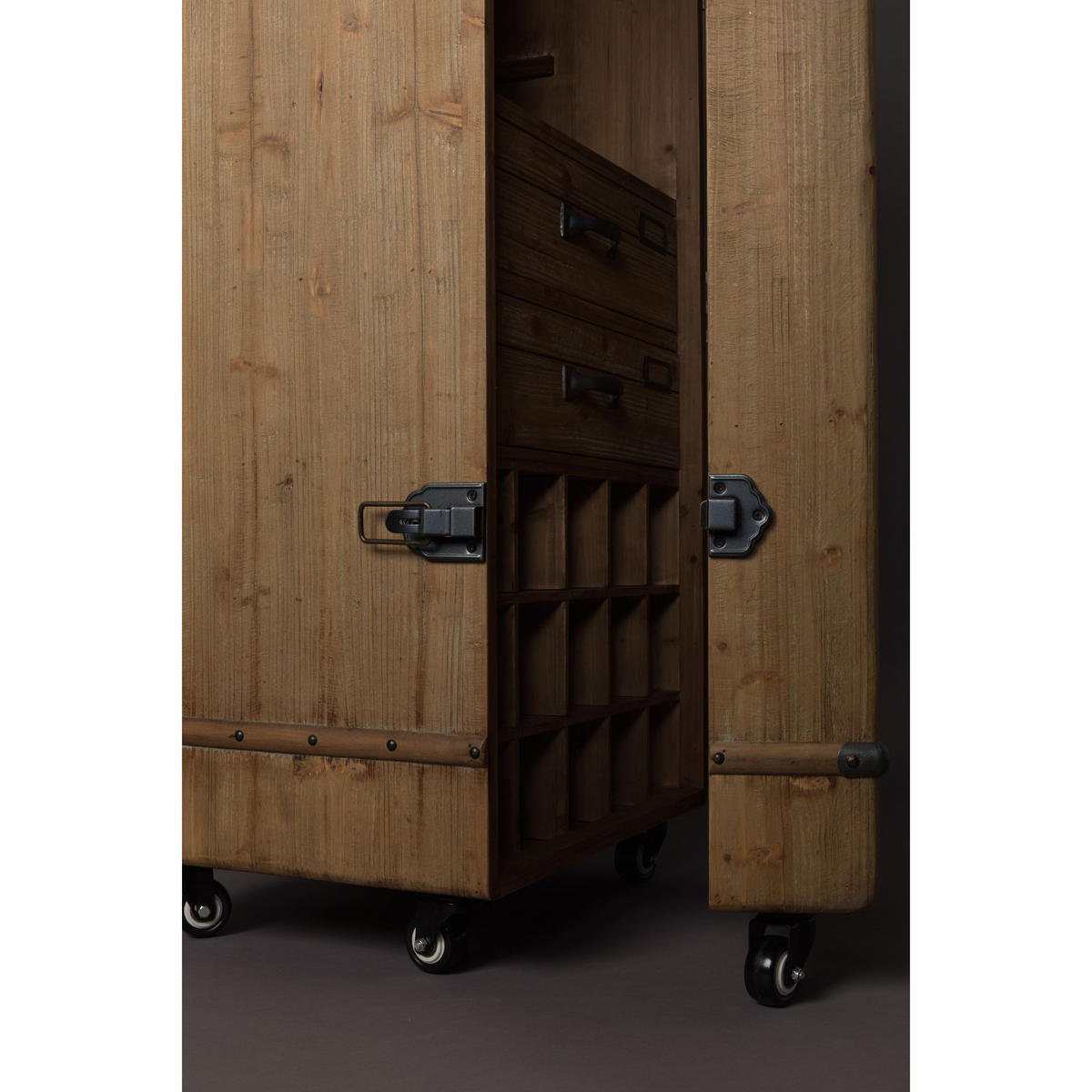 WEINSCHRANK Lico - Braun, Holz (50/109/50cm) - Dutchbone