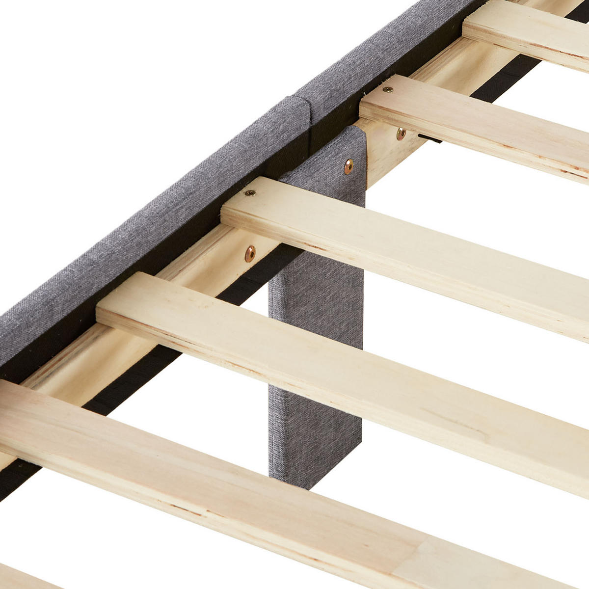 POLSTERBETT mit Lattenrost 140/200 cm in Grau - Grau, Textil (140/200cm) - Homestyle4u