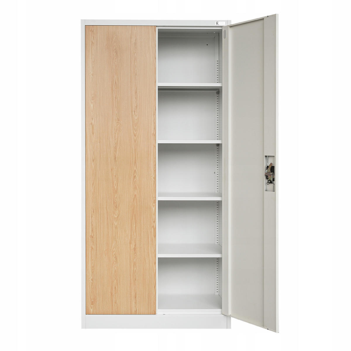 AKTENSCHRANK JAN H - Beige/Weiß, Metall (90/195/40cm) - Jan Nowak