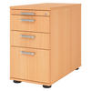STANDCONTAINER - mit Hängeregistratur 80/42,8/72 cm in Buchefarben Chromgriff (Metall) - Buchefarben, Holzwerkstoff (42.8/72/80cm) - bümö