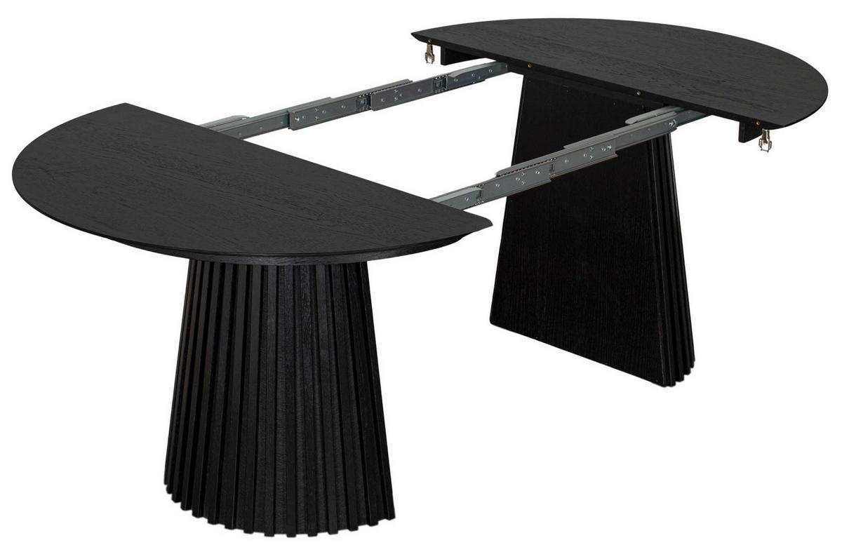 ESSTISCH Andria ausziehbar - Schwarz, Metall (210/120/75cm) - Mr. Deko