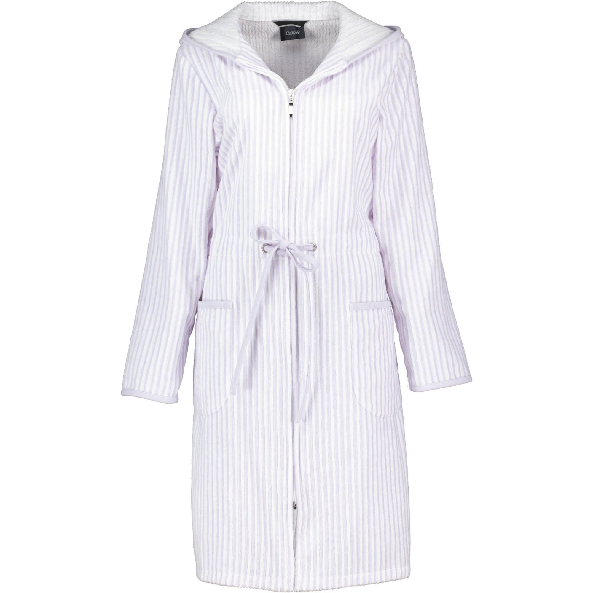 BADEMANTEL DAMEN REISSVERSCHLUSS 6416 FLIEDER - 86 - Lila, Textil (Lnull) - Cawoe