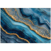 FOTOTAPETE Marmor Abstrakt Blau 150x105 cm - Multicolor, Papier (150/105cm) - Wallarena