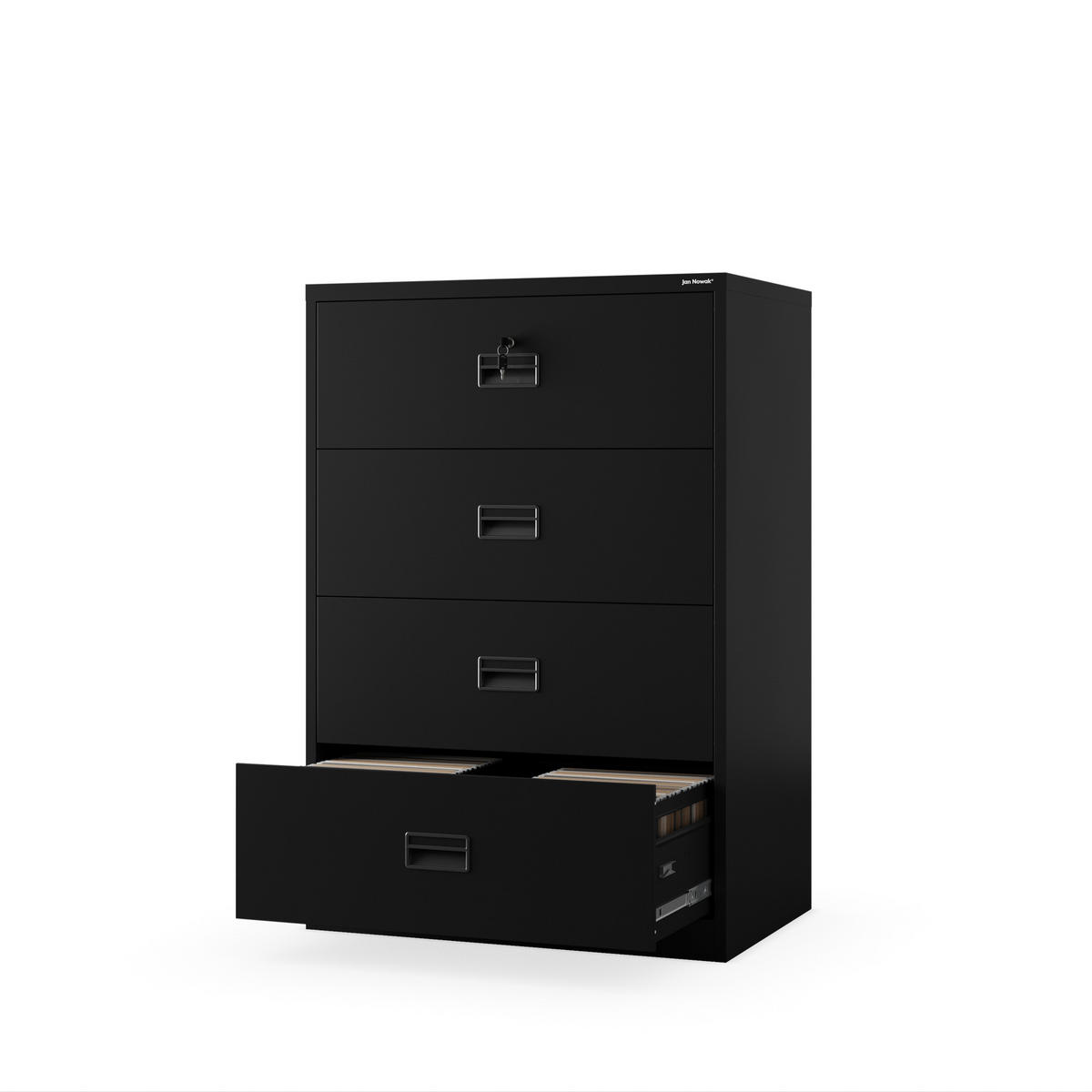 METALL-KARTEISCHRANK SARA XL V4 132x90x60 cm - Schwarz, Metall (90/132/60cm) - Jan Nowak