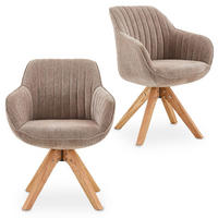 ESSZIMMERSTÜHLE VALENCIA 2er-Set greige - Greige, Textil (62/83/62cm) - IDIMEX