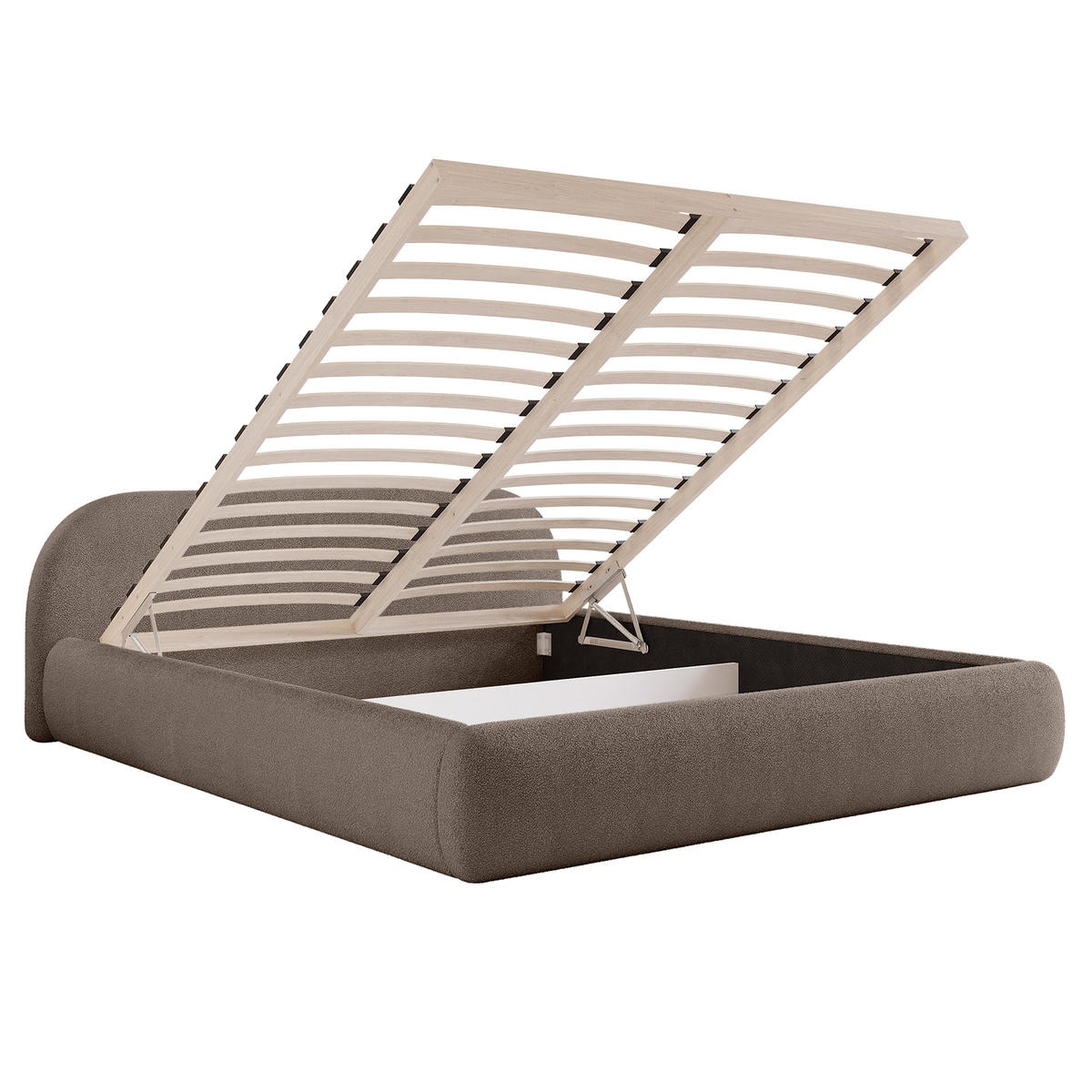 POLSTERBETT Dmar 180x200 cm, Braun - Braun, Textil (200/180cm) - Fedve