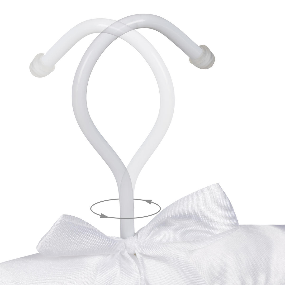 KLEIDERBÜGEL Set - Weiß, Holz/Textil (38/14/3cm) - Relaxdays