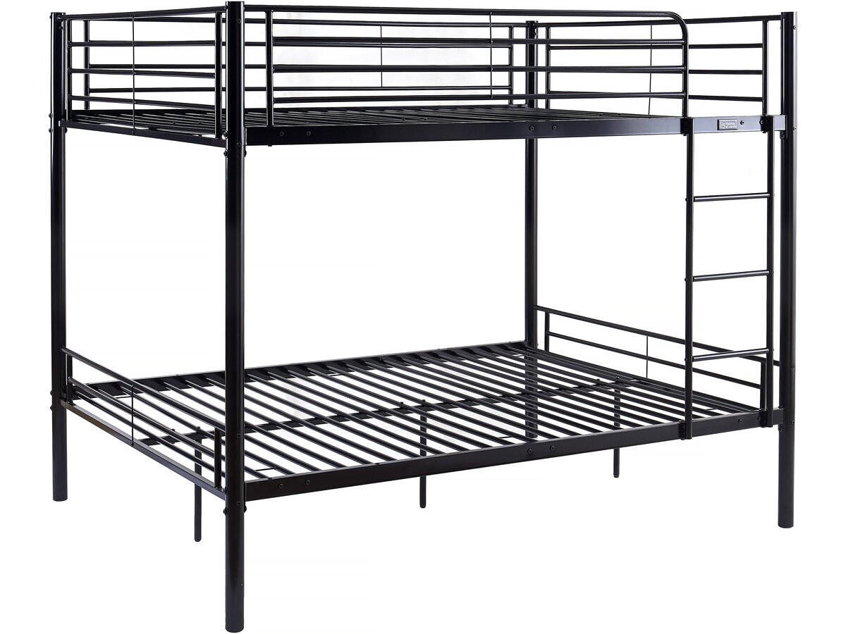 ETAGENBETT adam Schwarz - Schwarz, Metall (190/140cm) - Habitat Garten