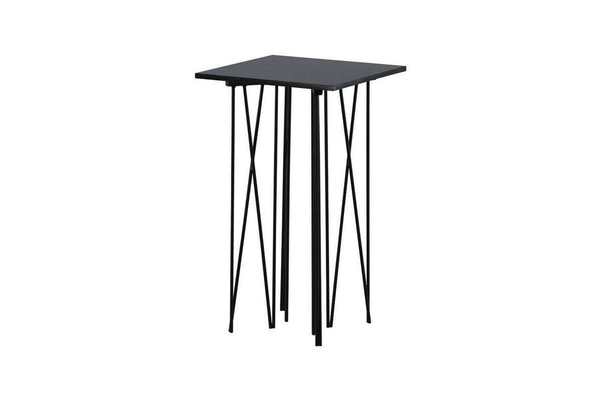 COUCHTISCH 40x40 cm - Schwarz, Holzwerkstoff (40/40/65cm) - ebuy24