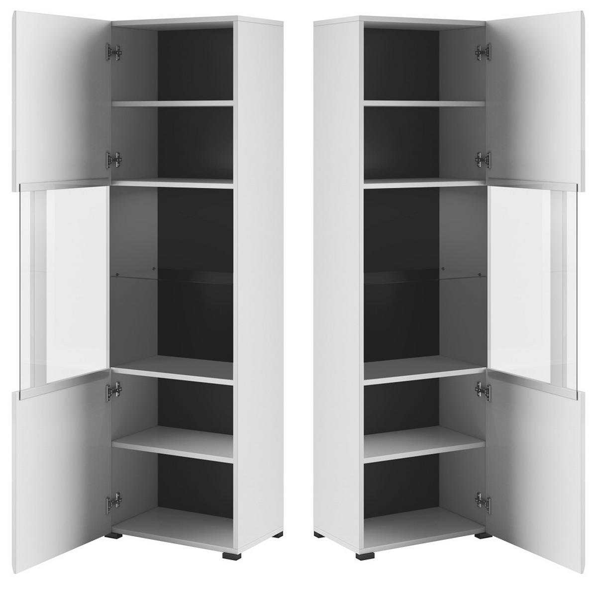 WOHNZIMMER-SET 6-TLG. Turda-83 - Weiß, Holzwerkstoff (320/204/50cm) - Lomado