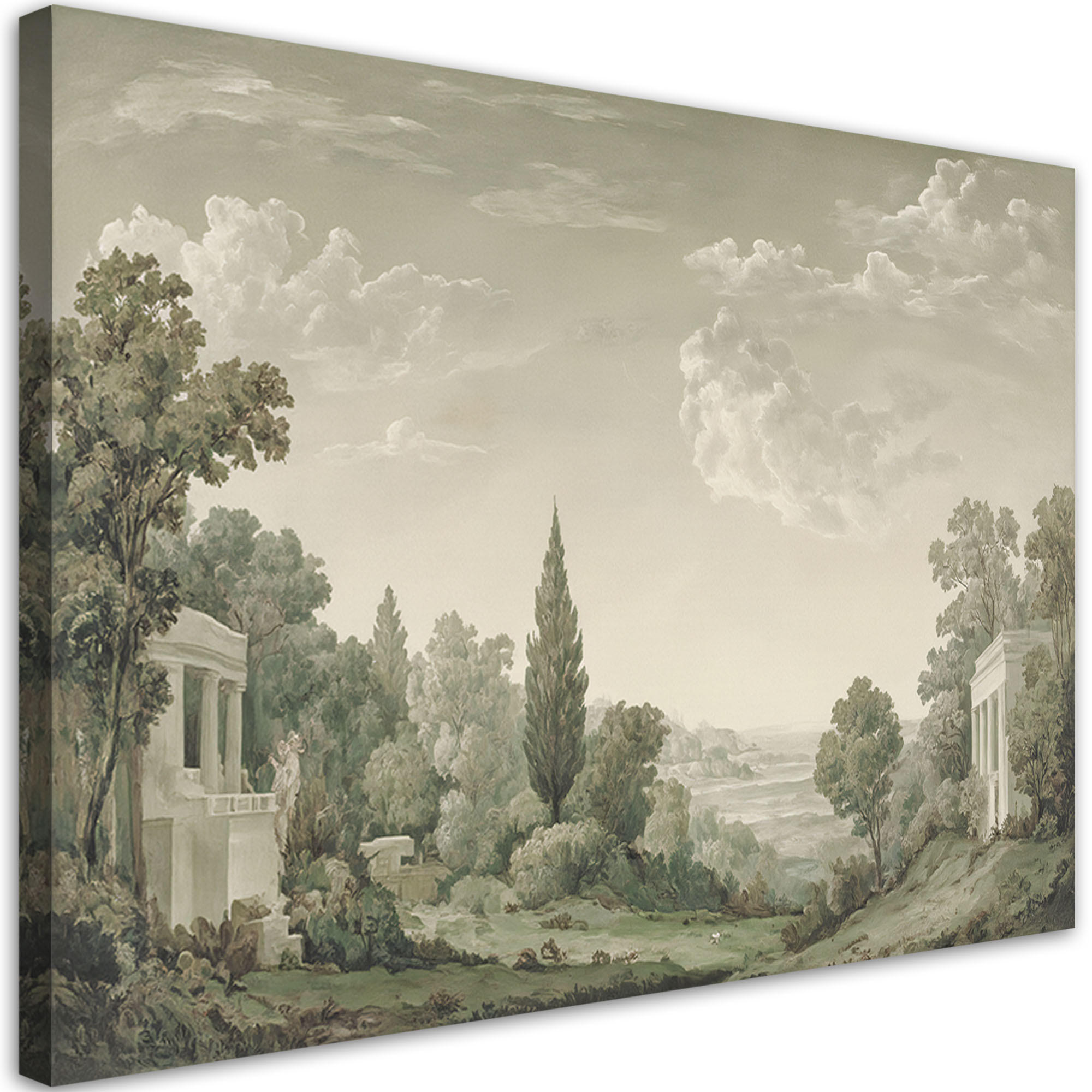 WANDBILD architektur landschaft natur - Grün, Textil (60/40cm) - Feeby