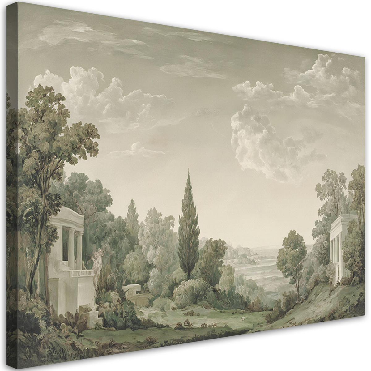 WANDBILD architektur landschaft natur - Grün, Textil (60/40cm) - Feeby