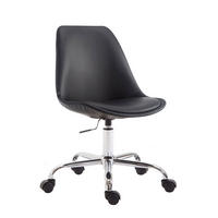 BÜROSTUHL Toulon, Kunstleder Schwarz - Schwarz, Textil/Metall (48/52/54cm) - TPFLiving