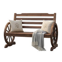 GARTENBANK - Braun, Holz (112/77/52cm) - Relaxdays