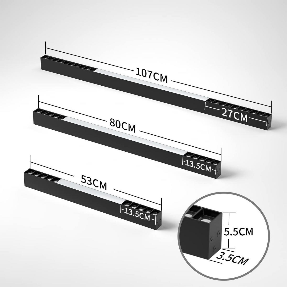 LED-DECKENLEUCHTE Ritter 80/3.5/5.5 cm - Schwarz, Metall (3.5/80/5.5cm) - Nettlife