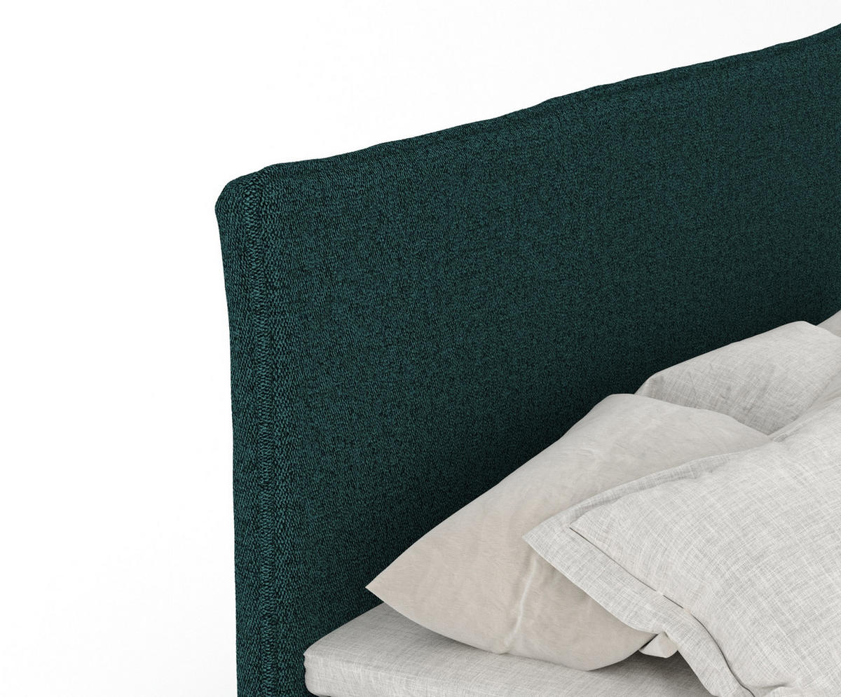 BOXBETT Peru Grün 140/200 cm im Webstoff - Schwarz/Grün, Holz/Holzwerkstoff (140/200cm) - Maison de Reve
