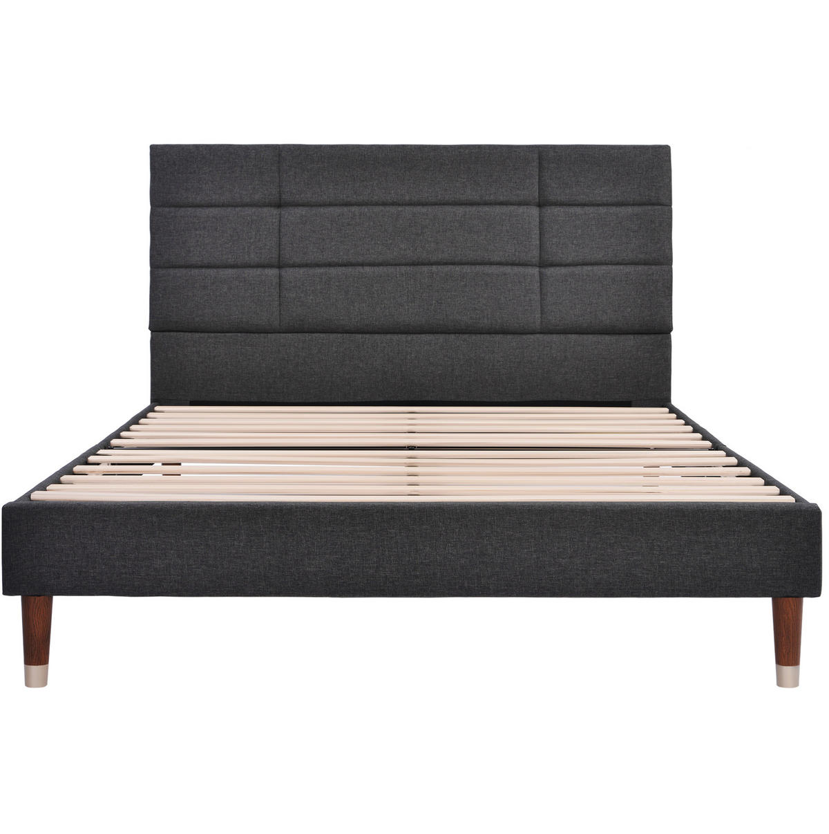 BETT mit Lattenrost 140x200 cm Grau - Grau, Holz (140/200cm) - Meubliv