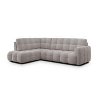 ECKSOFA MELLOW 5-Sitzer, beige - Beige/Schwarz, Holz/Textil (283/191cm) - Courtois Laville