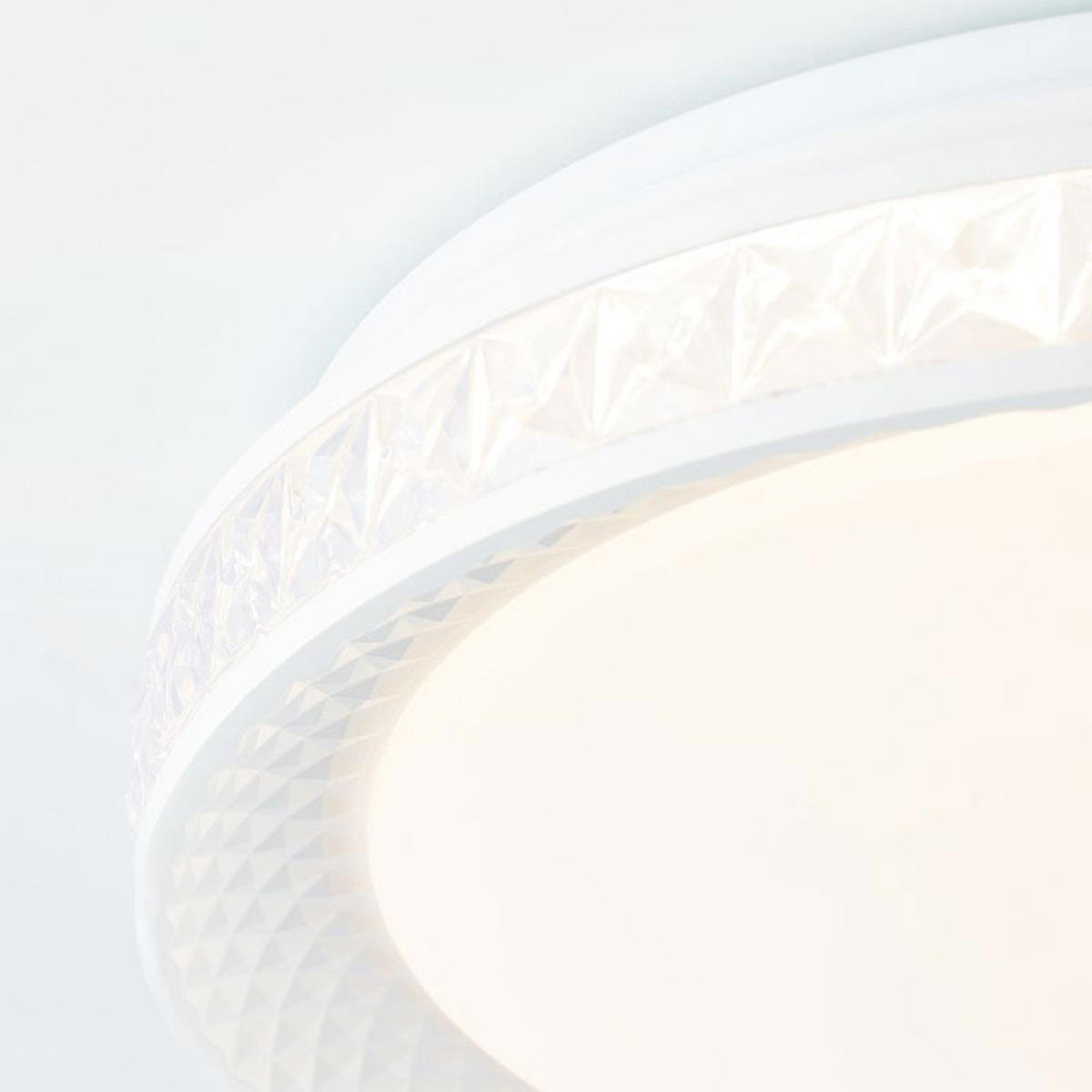 LED DECKENLEUCHTE Kristall Weiß - Weiß, Metall (39/39/8cm) - Brilliant