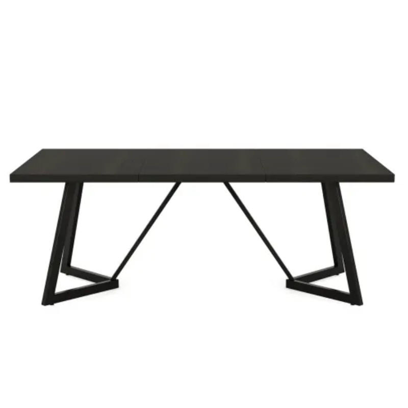 ESSTISCH Schwarz 180/80/75 cm - Schwarz, Holz (80/180/75cm) - PANGIVO