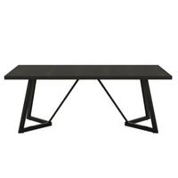 ESSTISCH Schwarz 180/80/75 cm - Schwarz, Holz (80/180/75cm) - PANGIVO