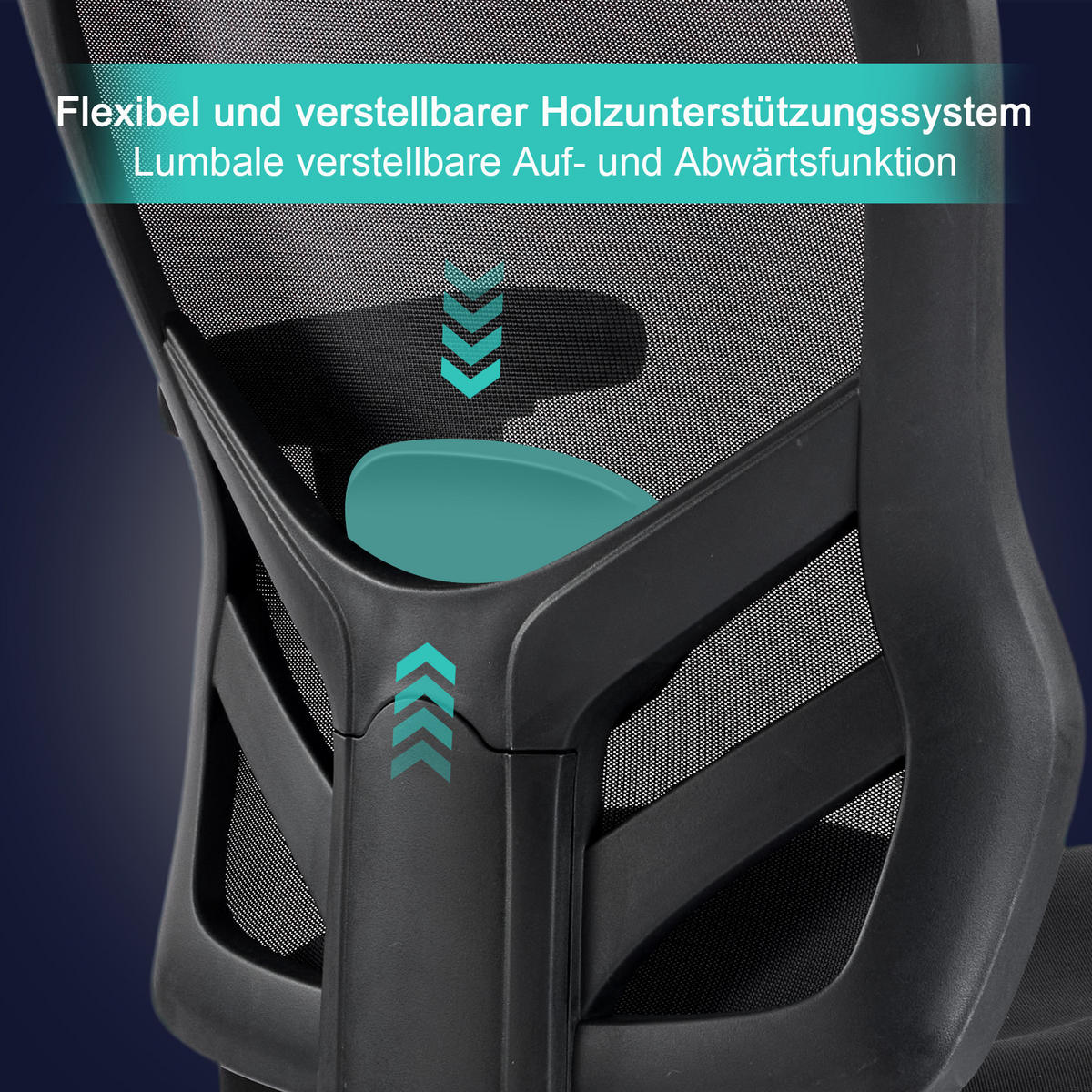 DREHSTUHL DE-41043 mit W-förmigem Sitzkissen und 2D-Armlehnen Schwarz - Schwarz, Metall (67/98.47/67cm) - ComfortXL