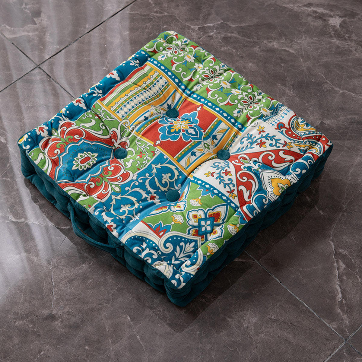 SITZKISSEN Bodenkissen Cord 40*40cm - Multicolor, Textil (40/40/10cm) - Vercart