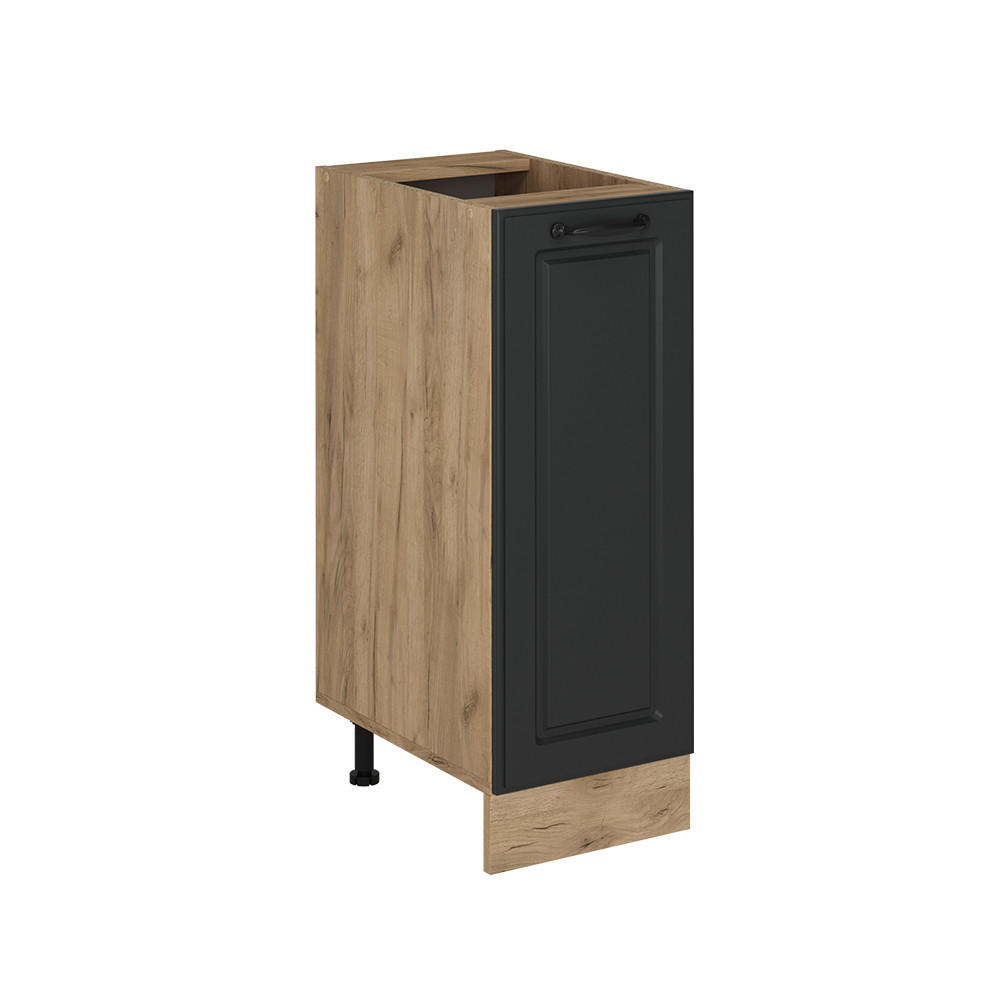 APOTHEKERSCHRANK R-Line Anthrazit Landhaus 30 cm ohne Arbeitsplatte - Honigeiche/Anthrazit, Holzwerkstoff (30/81.6/46cm) - Vicco