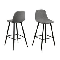 BARHOCKER 2er-Set hellgrau - Grau, Holzwerkstoff (47/101/51cm) - ebuy24