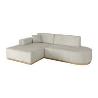 ECKSOFA Ottomane Links IREA-L1-v2 - 232x165x80 cm Creme - Ecru/Creme, Holzwerkstoff/Textil (232/165cm) - ALTDECOR
