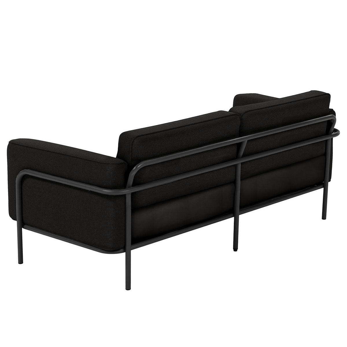2-SITZER OUTDOOR-SOFA - Schwarz, Textil/Metall (182/76/88cm) - home24