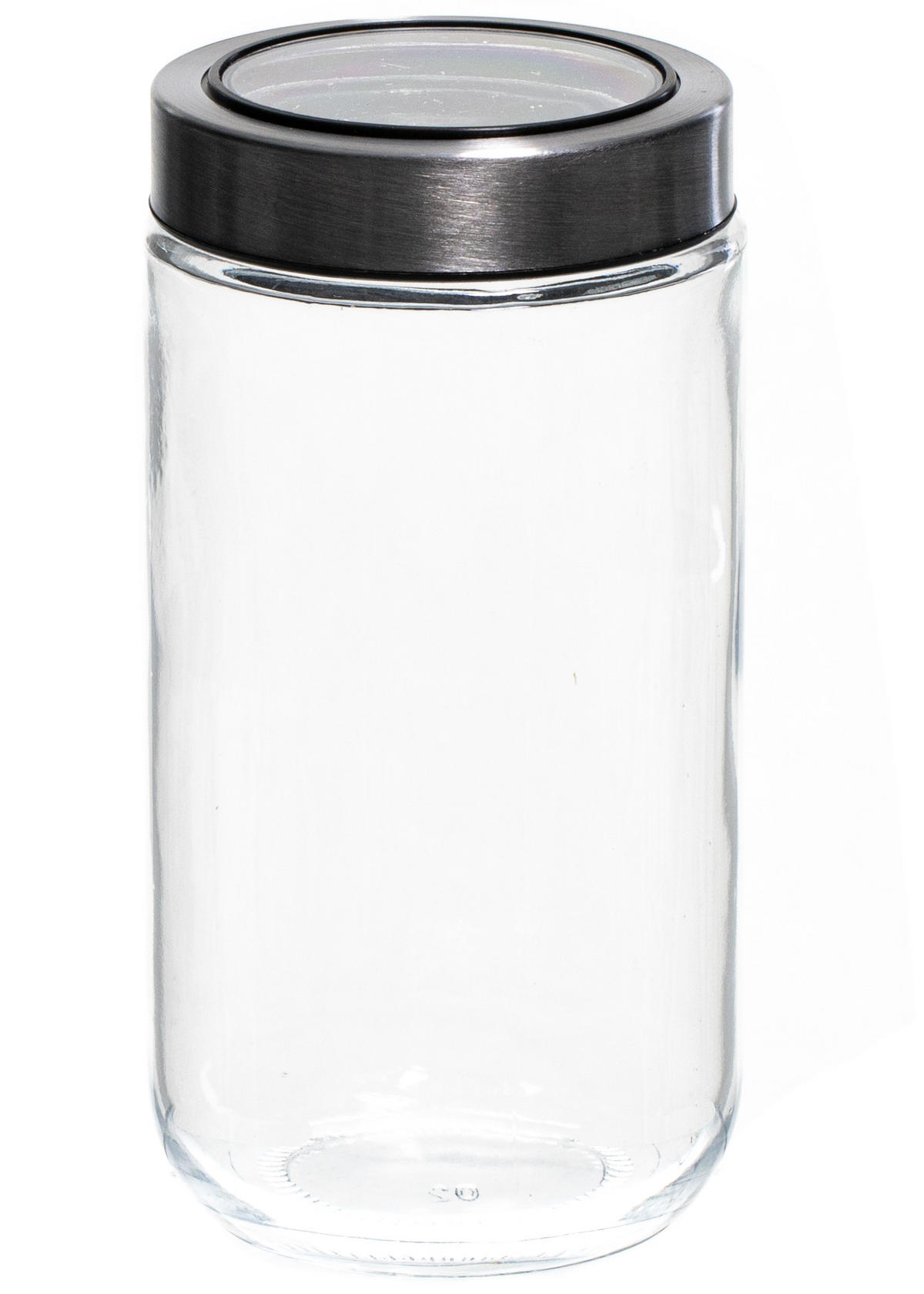 VORRATSTOPF Vorratsbehälter - Glas / Edelstahldeckel - ø 8 cm / 800 ml - Transparent, Glas (9/18/9cm) - Sareva