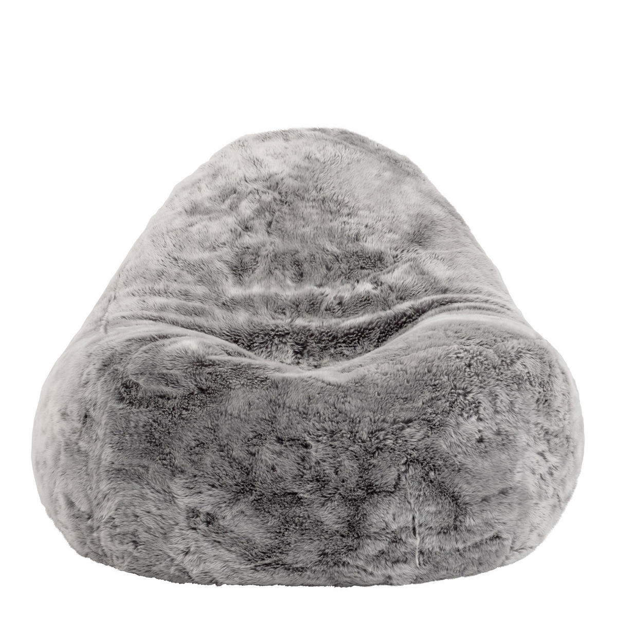 SITZSACK-LIEGE aus Kunstfell - Grau, Kunststoff (105/51/130cm) - icon