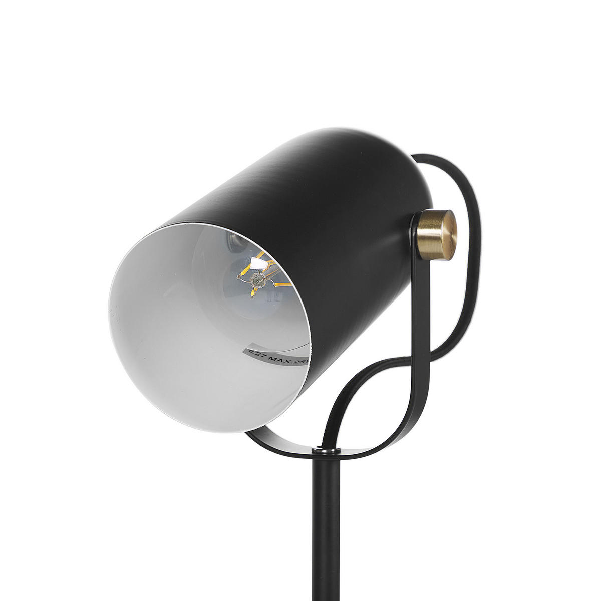 SCHREIBTISCHLAMPE Tyria 8/8/48 cm - Schwarz, Metall (8/8/48cm) - Beliani