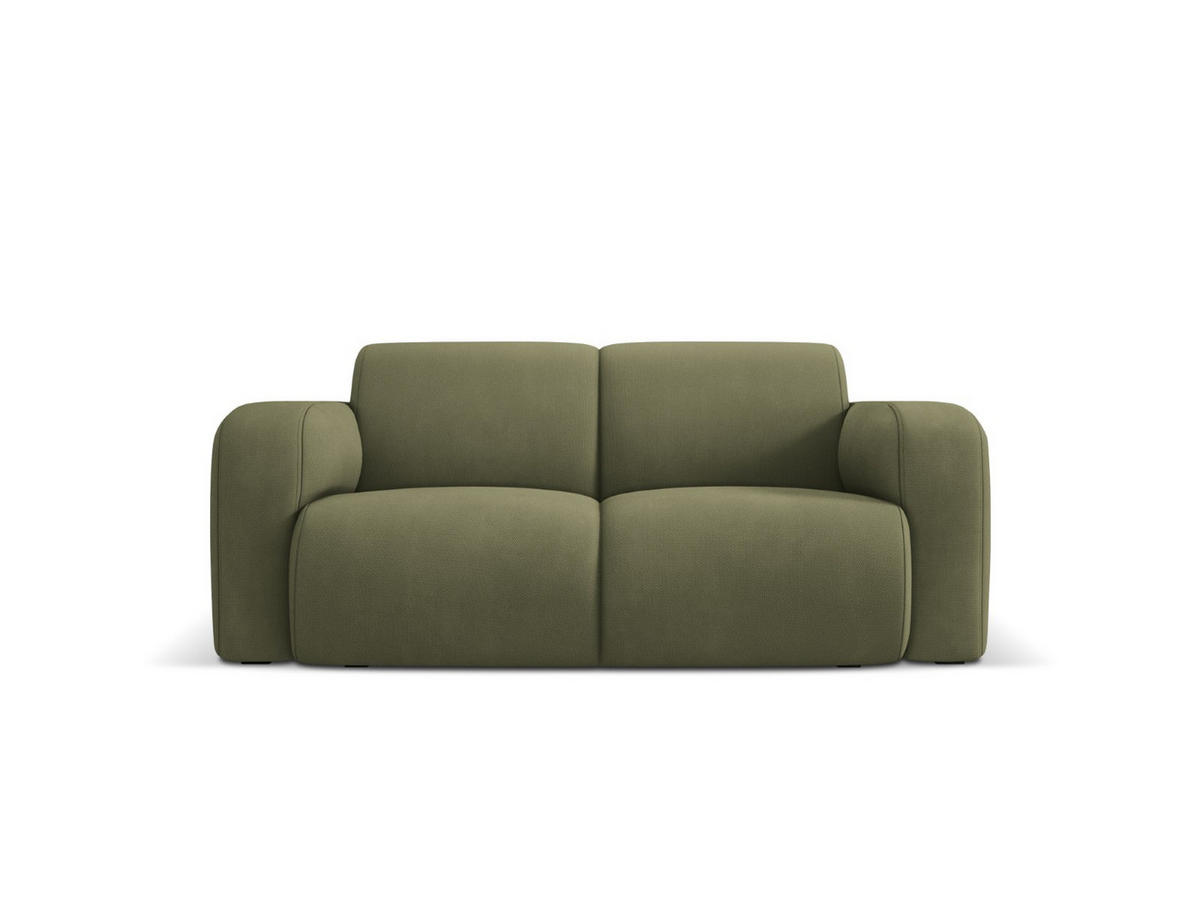 SOFA Molino aus strukturiertem Stoff hellgrün 2 Sitzplätze - Hellgrün, Textil (95/72/170cm) - Micadoni