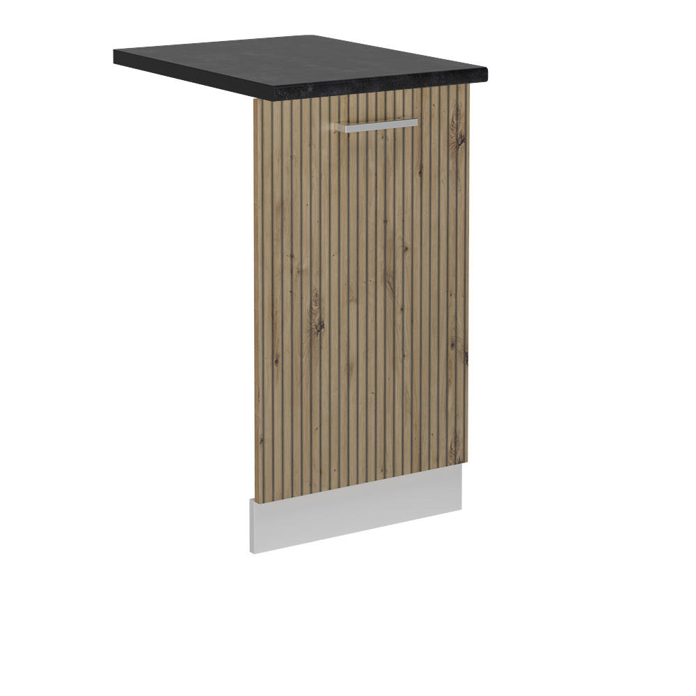 GESCHIRRSPÜLBLENDE R-Line Artisan-Eiche 45 cm , AP Anthrazit - Weiß/Eiche Artisan, Holzwerkstoff (45/81.8/1.6cm) - Vicco