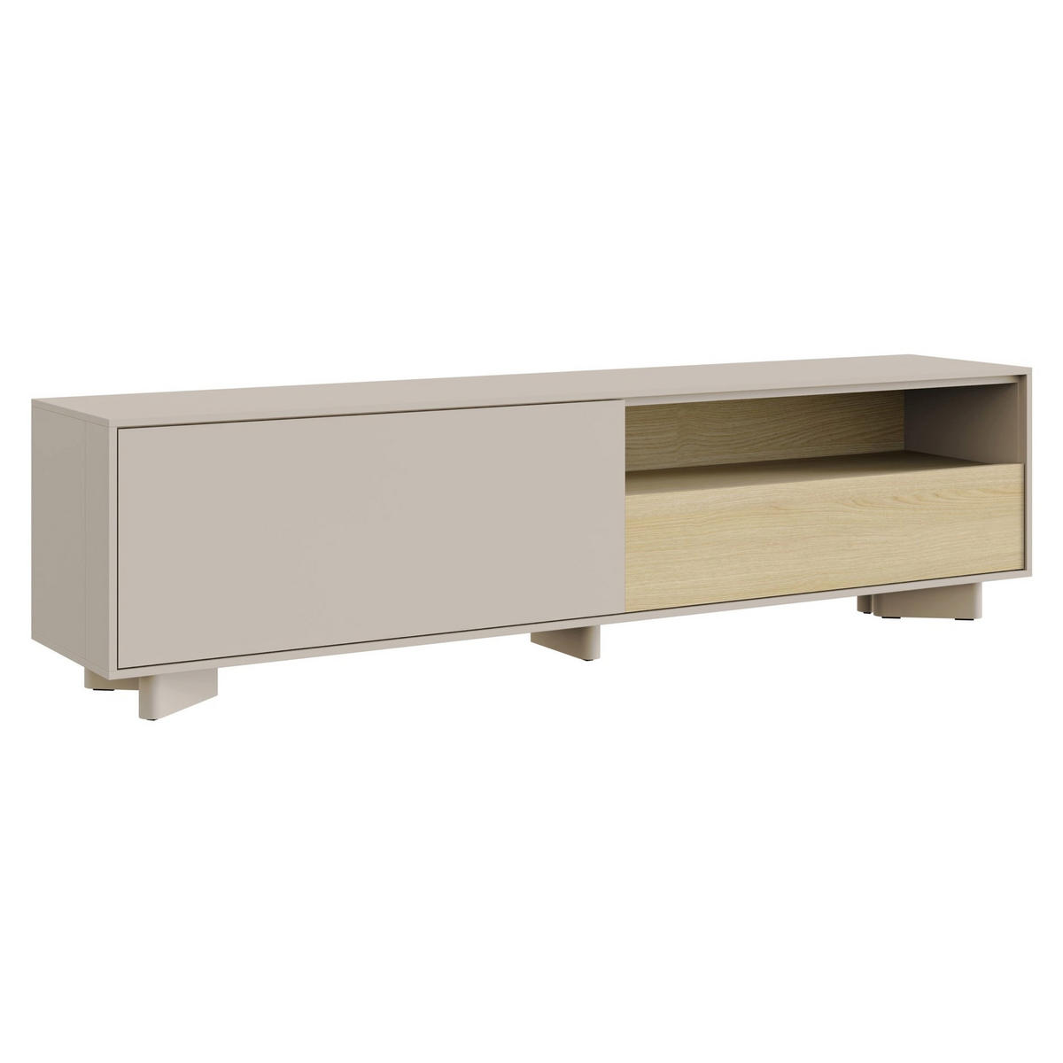 TV stolek Distria Kašmírově šedý 175/46/35 cm - béžová/šedohnědá, kompozitní dřevo (140/46/35cm) - Selsey
