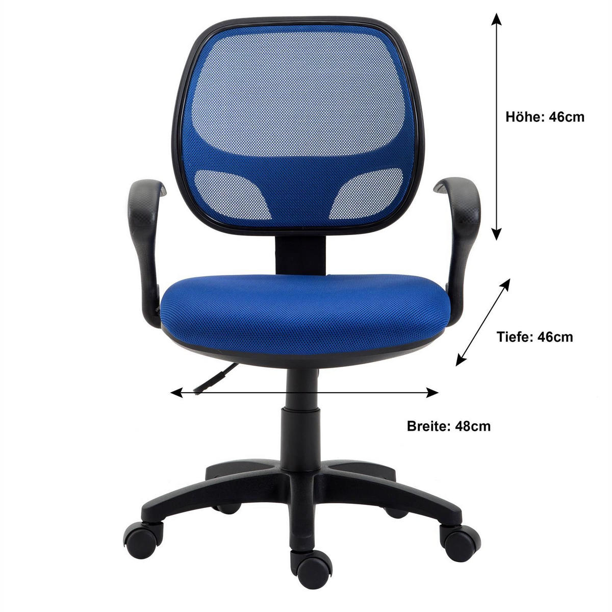 KINDERDREHSTUHL COOL - Blau, Textil (58/97/58cm) - IDIMEX