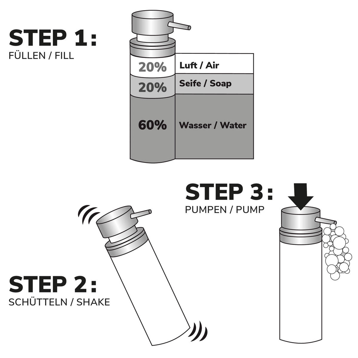 SCHAUMSPENDER, transparent, Kunststoff - Transparent, Kunststoff (6/20.9/69.5cm) - bremermann