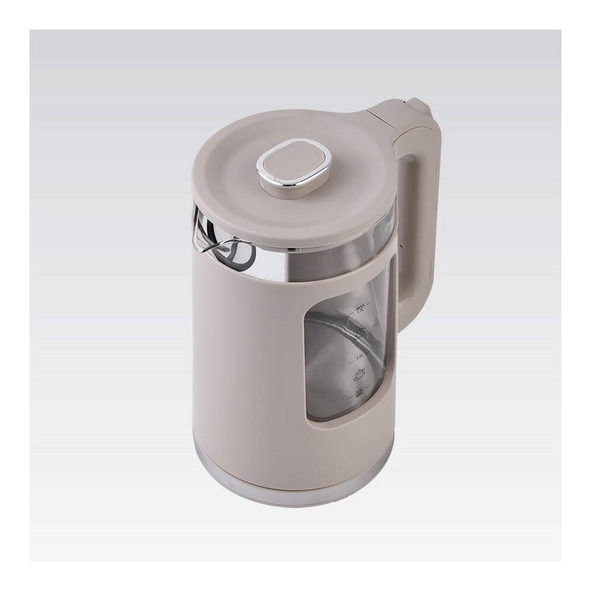 WASSERKOCHER ELEKTRISCH Beige 15/15/26 cm MR065BEIGE - Beige, Glas (15/26/15cm) - Maestro 