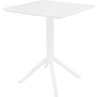 GARTENTISCH eckig 60/60/74 cm Kunststoff weiß - Weiß, Kunststoff (60/60/74cm) - CLP