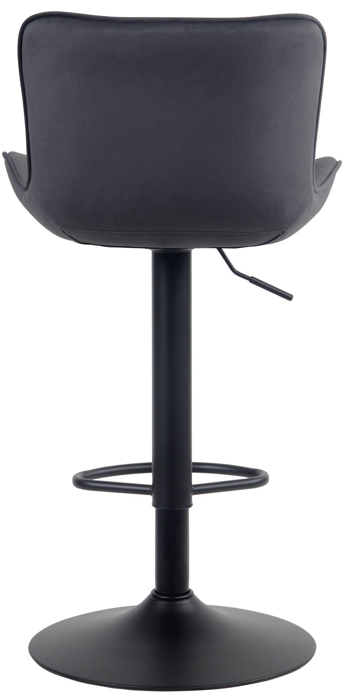 BARHOCKER 2er Set Nidor Samt Schwarz - Schwarz, Textil (48/83/54cm) - DELUKE