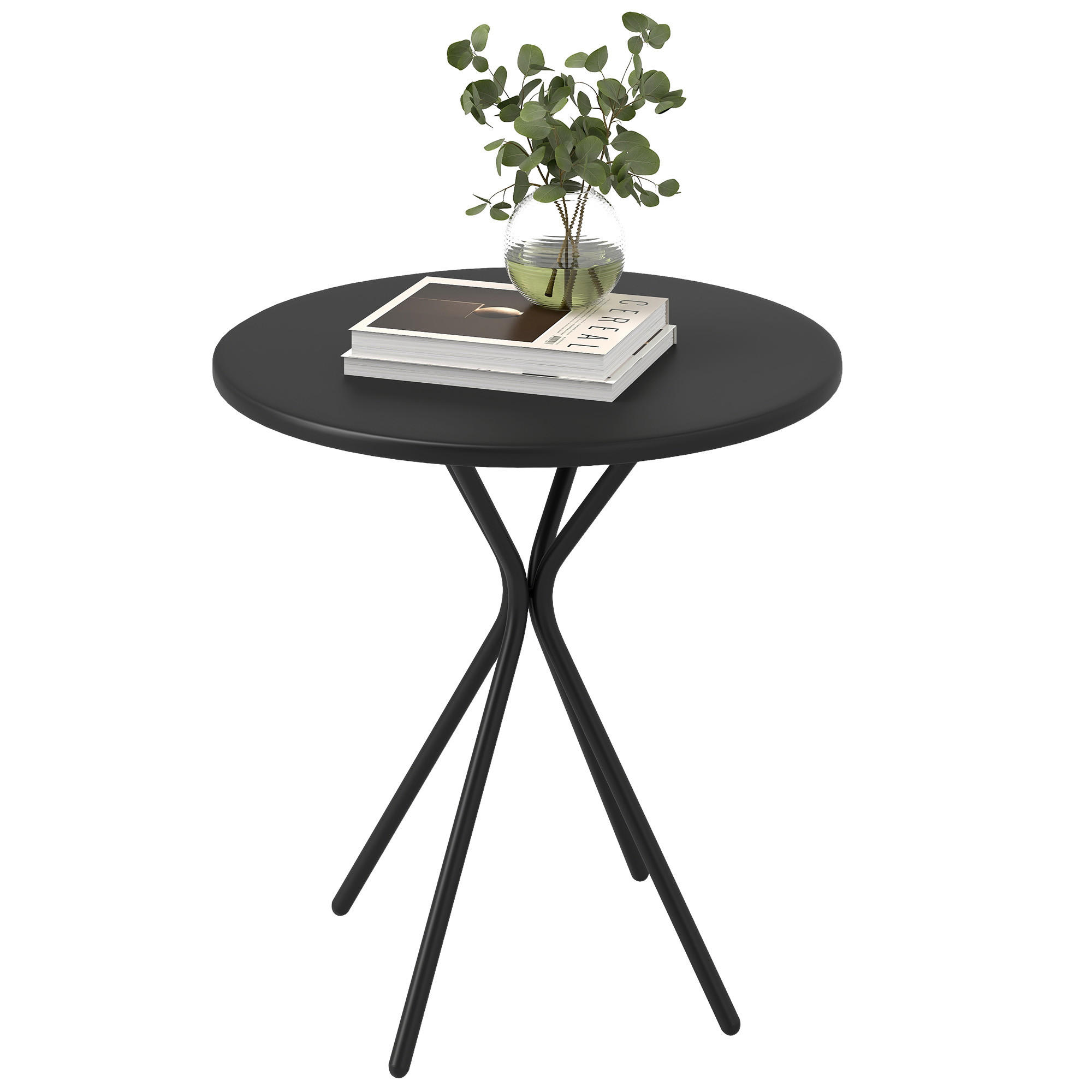 GARTENTISCH DE-14134 Ø60 cm Schwarz - Schwarz, Metall (60/60/70cm) - ComfortXL