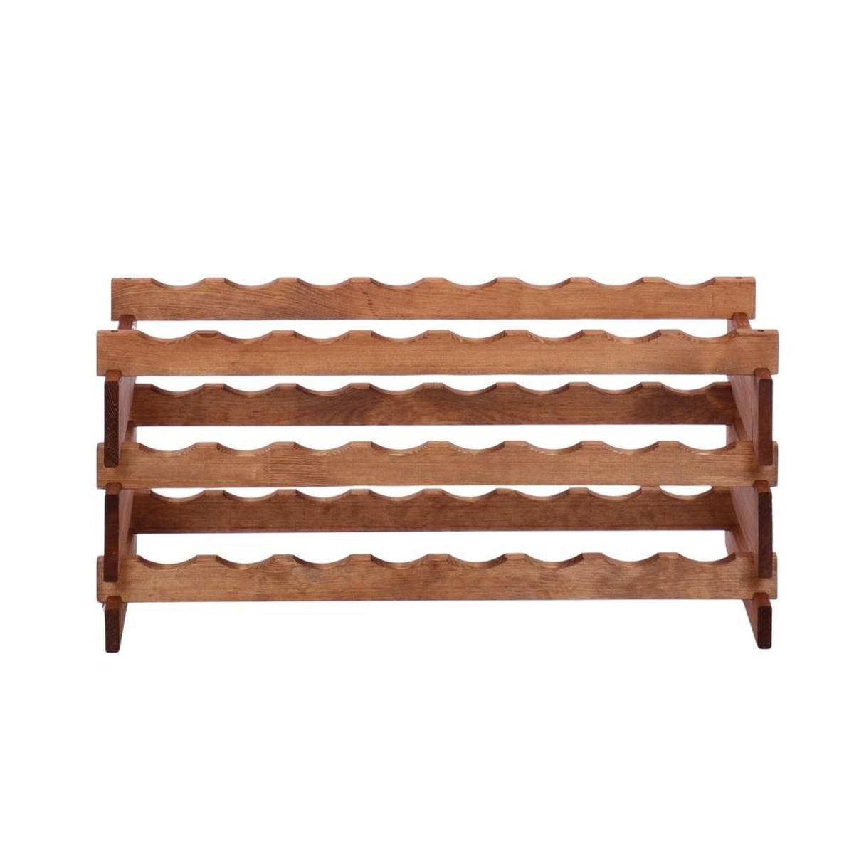 WEINREGAL VINOTECA FLEX PRO HxBxT 37x84x28cm 24 Flaschen auf 3 Ebenen Braun geölt - Braun, Holz (84/37/28cm) - PROREGAL